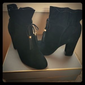 Louise Et Cie Black Taedin Suede Leather Boot